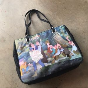 Vintage Disney Snow White and the Seven Dwarfs Tote Handbag Purse Shoulder Bag
